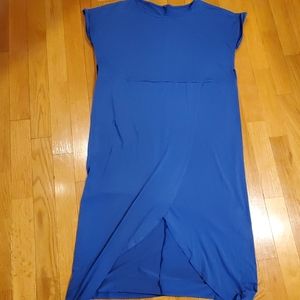 Blue Fake Wrap Dress Sz XXL